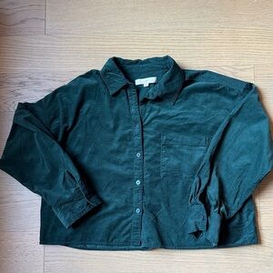 Like new dark green corduroy button down